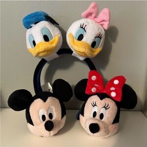Disney Plush Adult Headband with Removable Characters Set